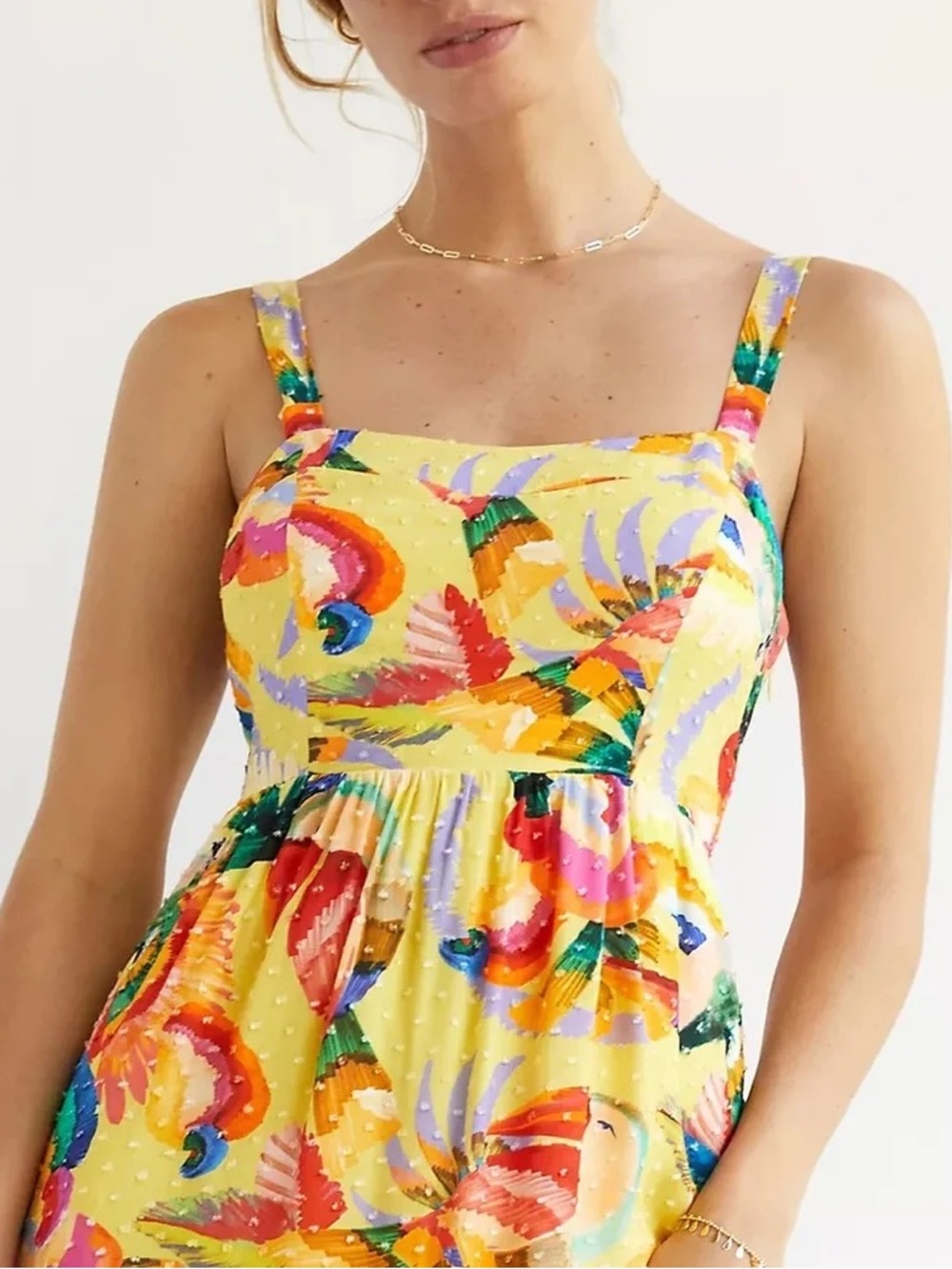 FARM Rio Yellow Tropical Maxi Dress with Multicolor Print - Picture 2 of 7